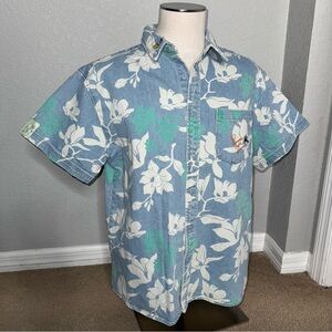 Disney Shirt Mens New The Princess and the Frog Denim Floral Color Me Courtney M